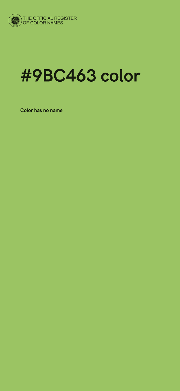 #9BC463 color image