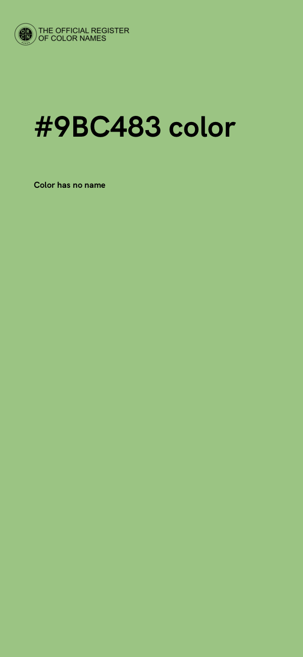 #9BC483 color image