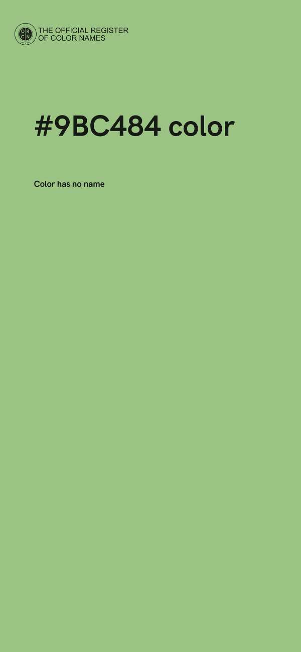 #9BC484 color image