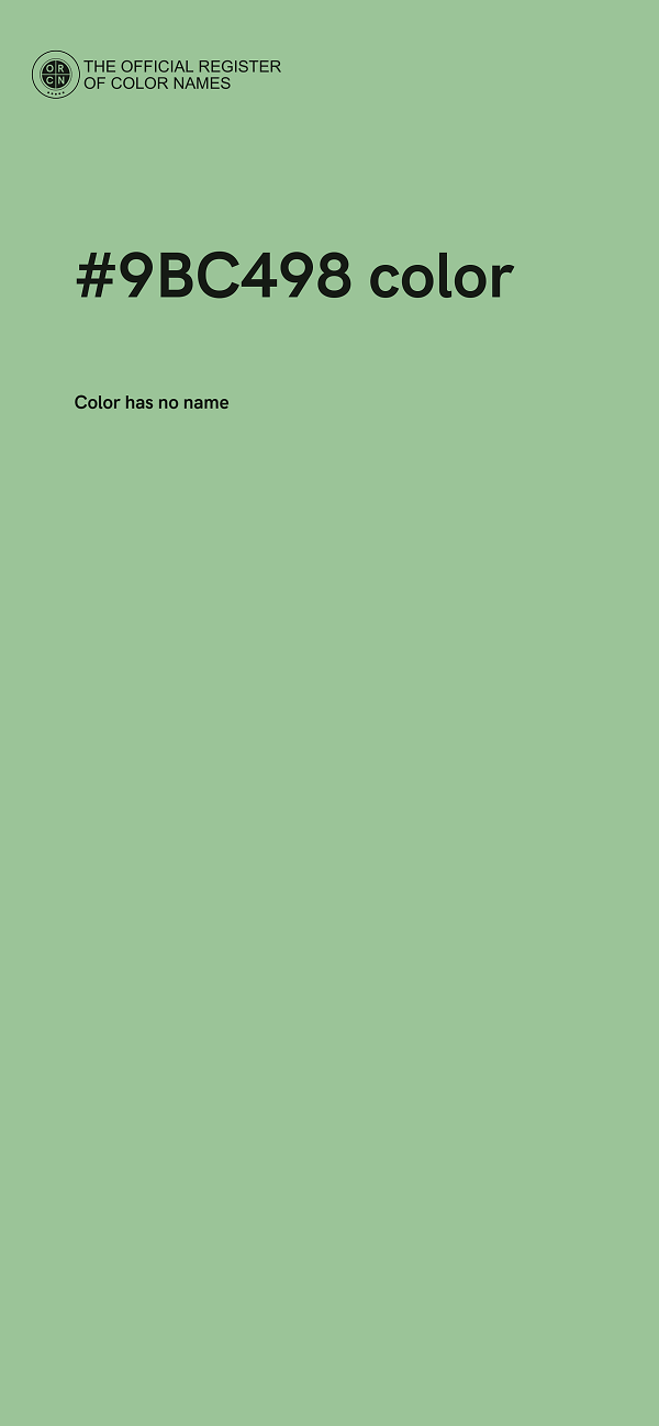 #9BC498 color image