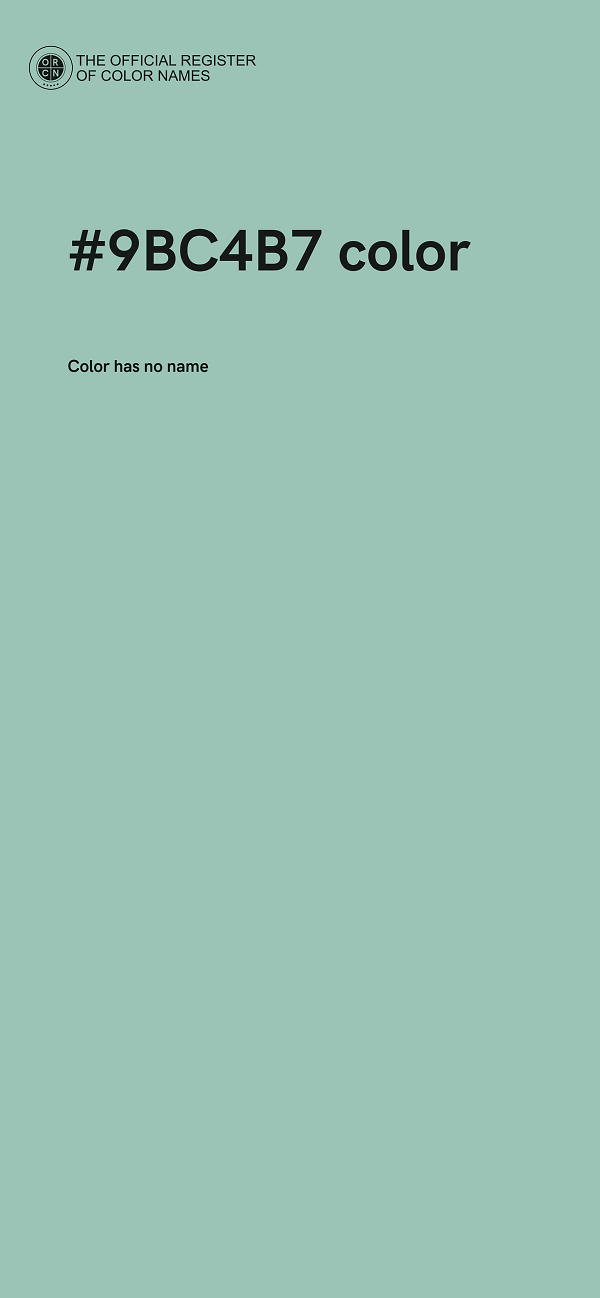 #9BC4B7 color image
