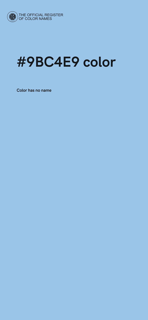 #9BC4E9 color image
