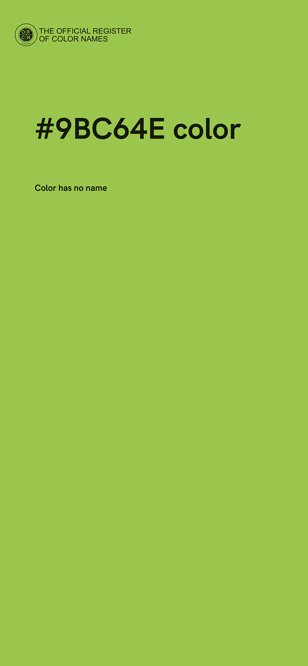 #9BC64E color image