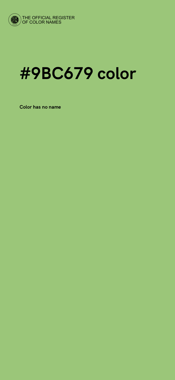 #9BC679 color image