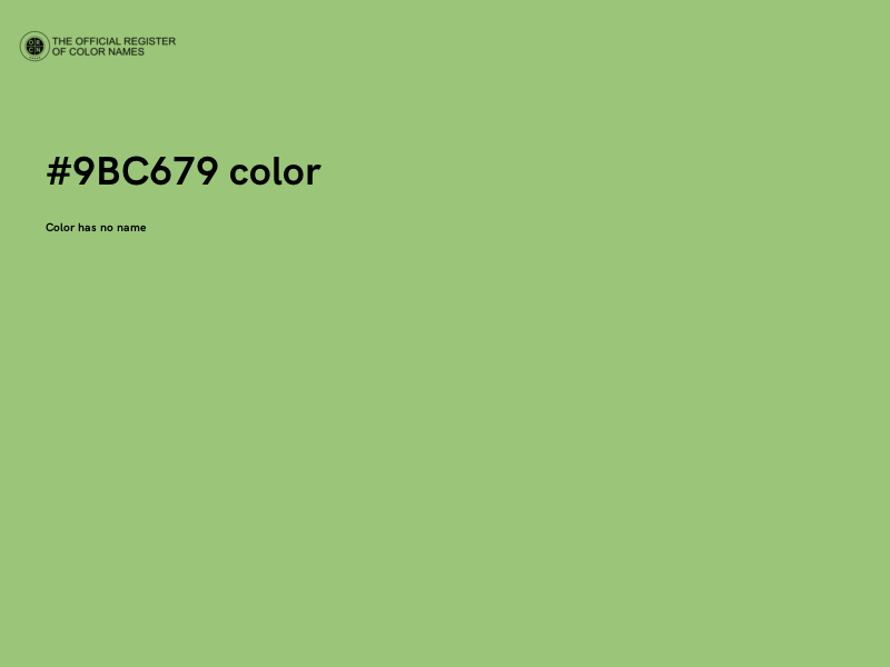 #9BC679 color image