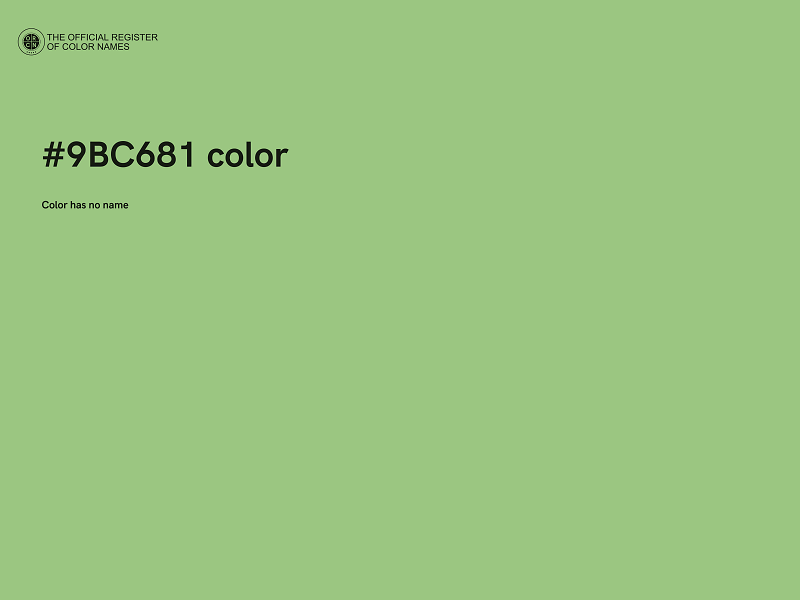 #9BC681 color image