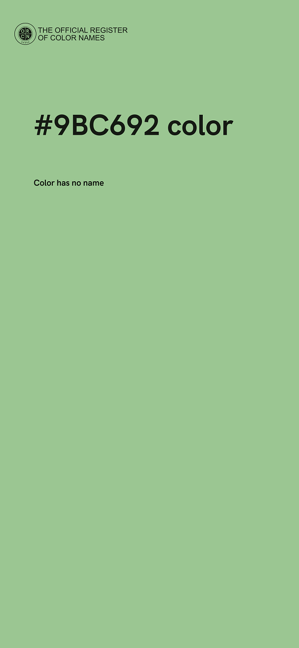 #9BC692 color image