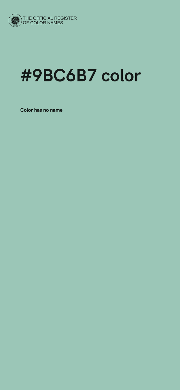 #9BC6B7 color image