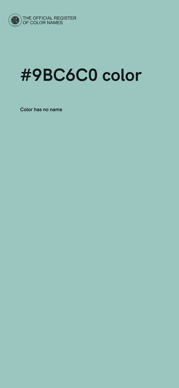 #9BC6C0 color image