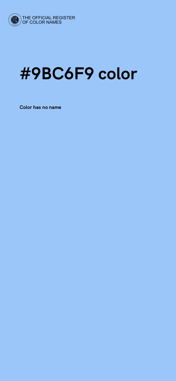 #9BC6F9 color image