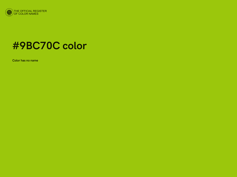 #9BC70C color image