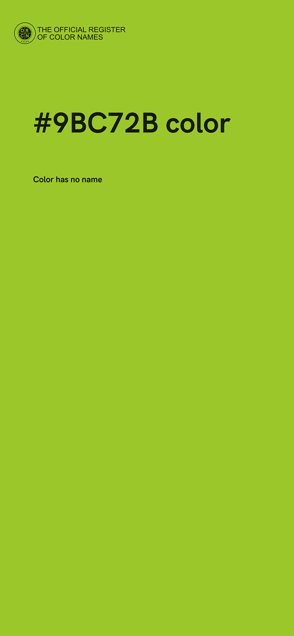 #9BC72B color image