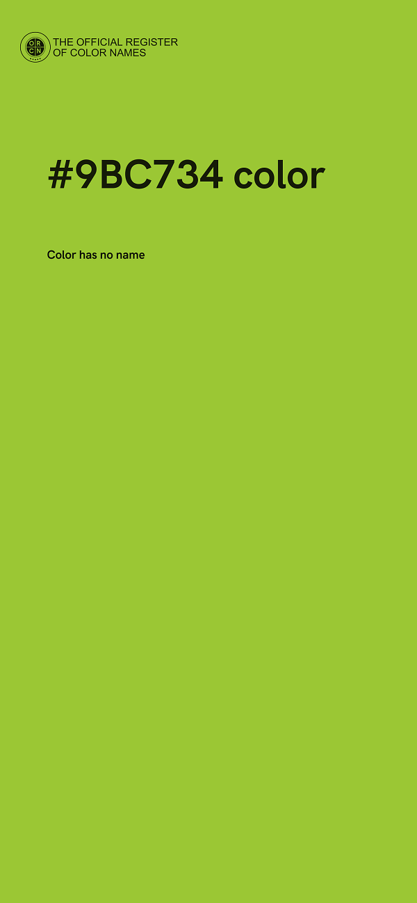 #9BC734 color image