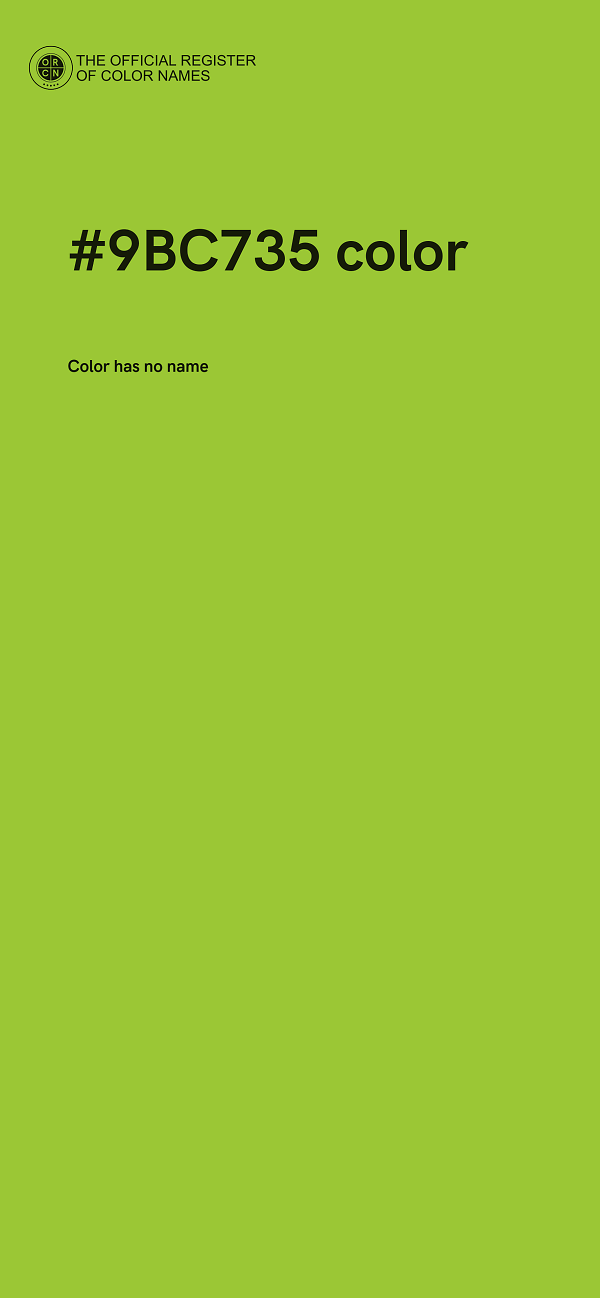 #9BC735 color image