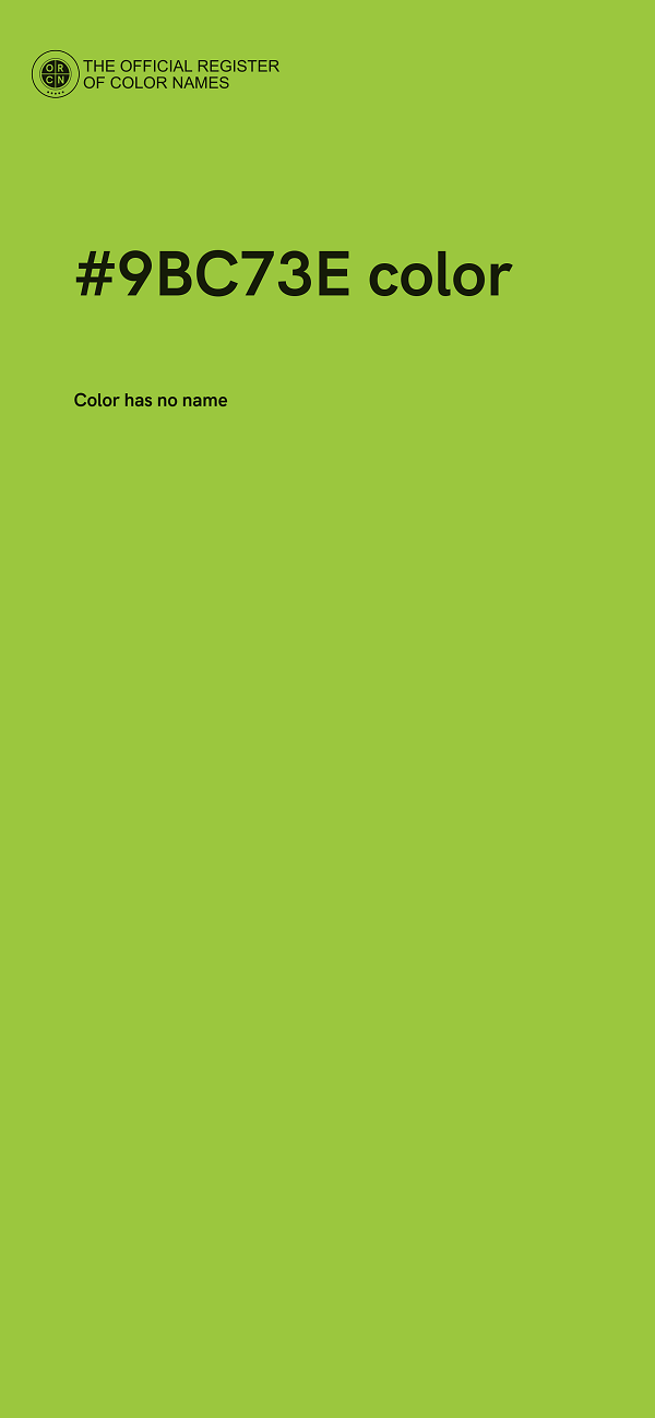 #9BC73E color image