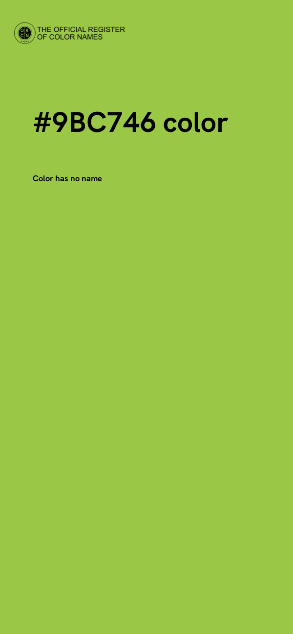 #9BC746 color image