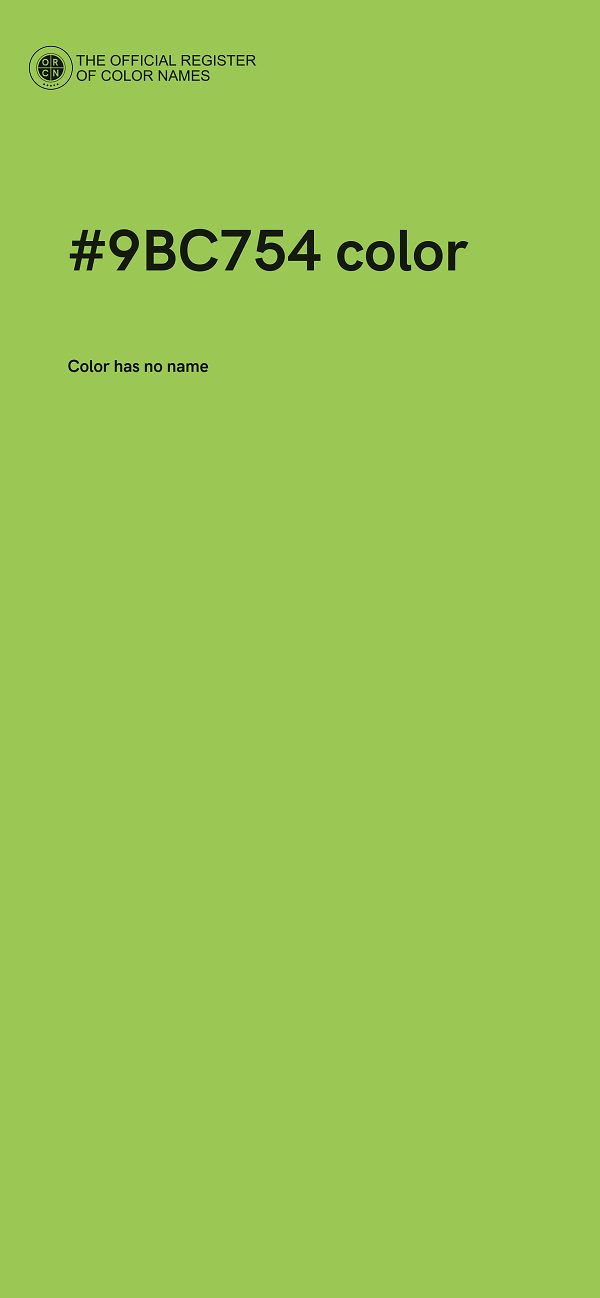#9BC754 color image
