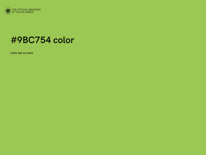 #9BC754 color image