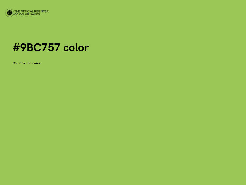 #9BC757 color image