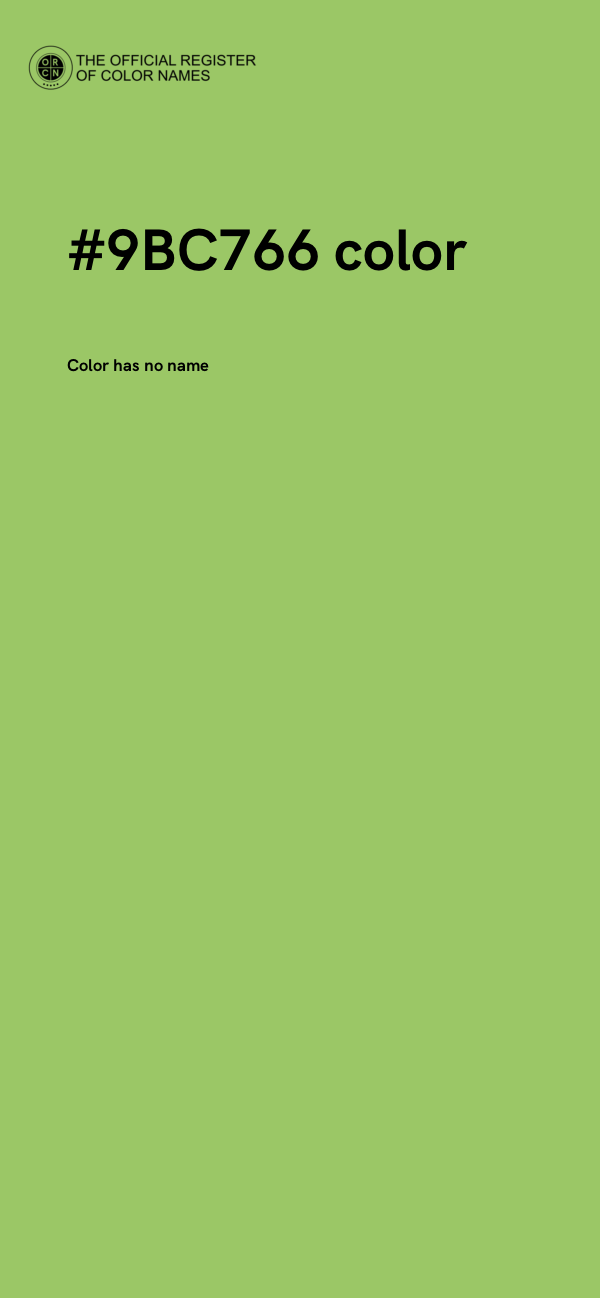 #9BC766 color image