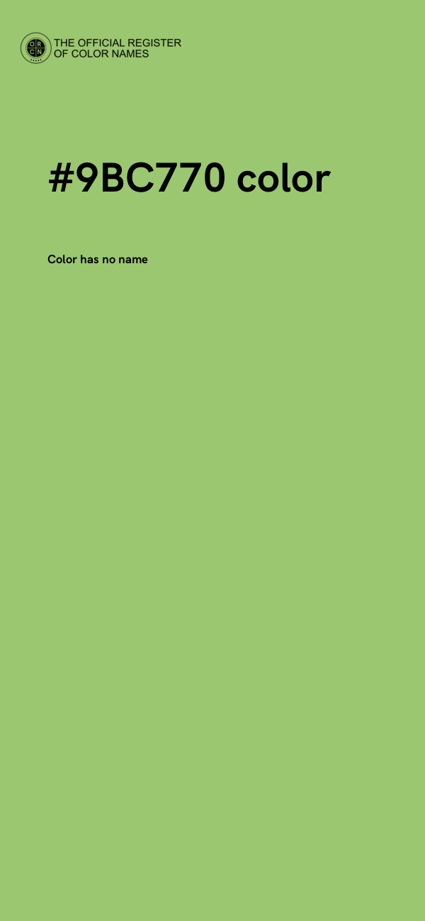 #9BC770 color image