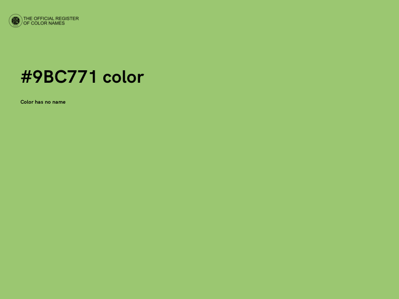 #9BC771 color image