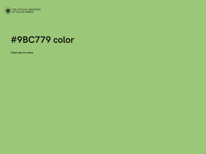 #9BC779 color image