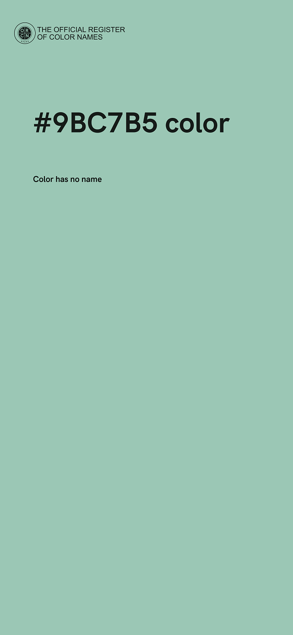 #9BC7B5 color image