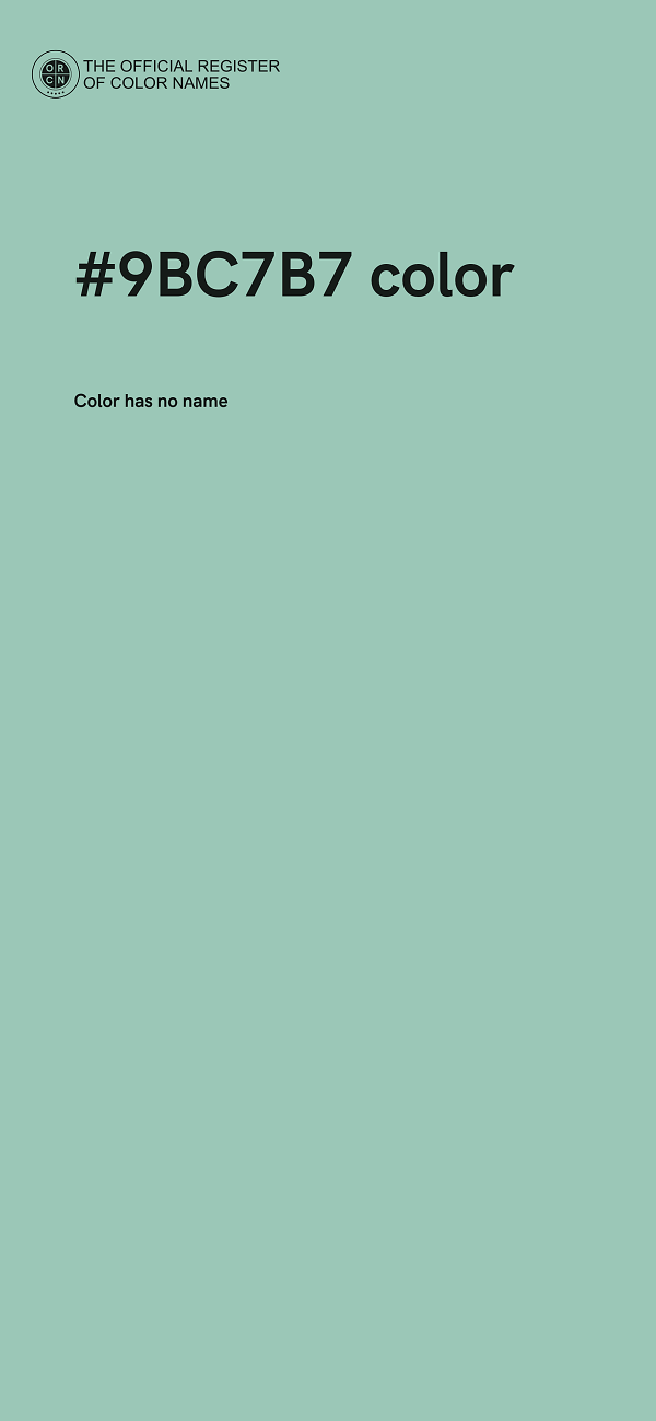 #9BC7B7 color image