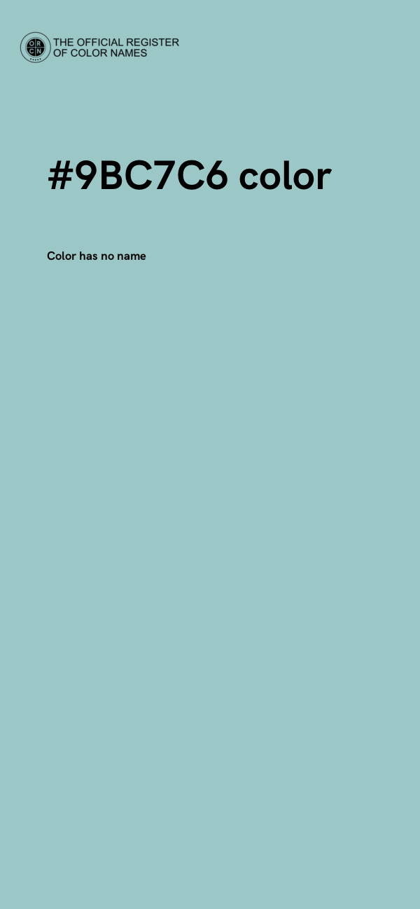#9BC7C6 color image