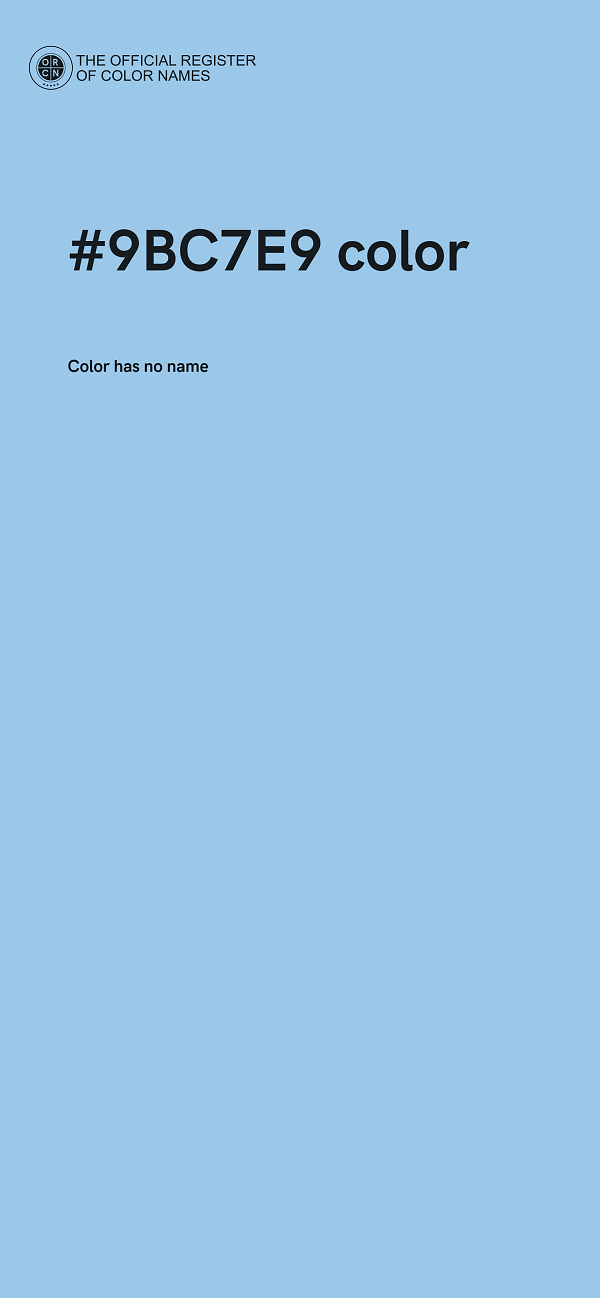 #9BC7E9 color image