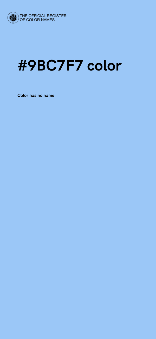 #9BC7F7 color image