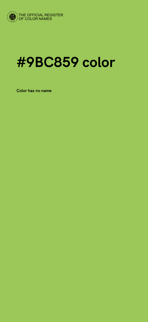 #9BC859 color image