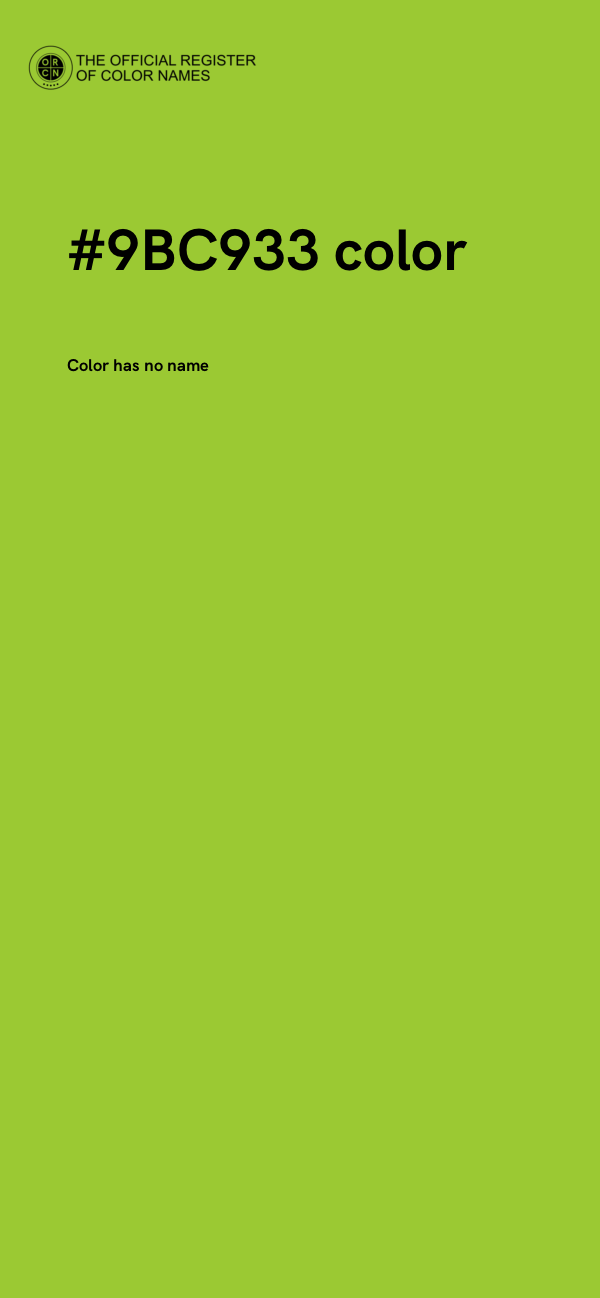 #9BC933 color image