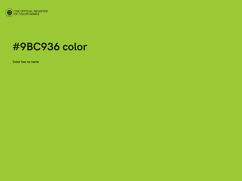 #9BC936 color image