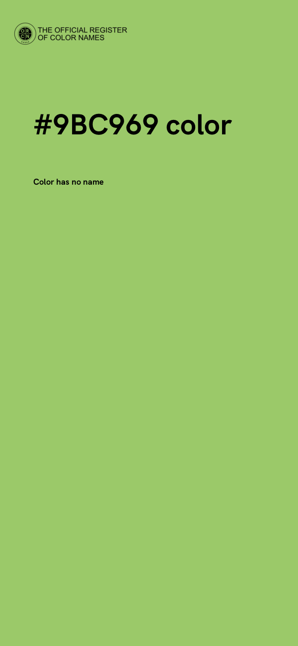#9BC969 color image