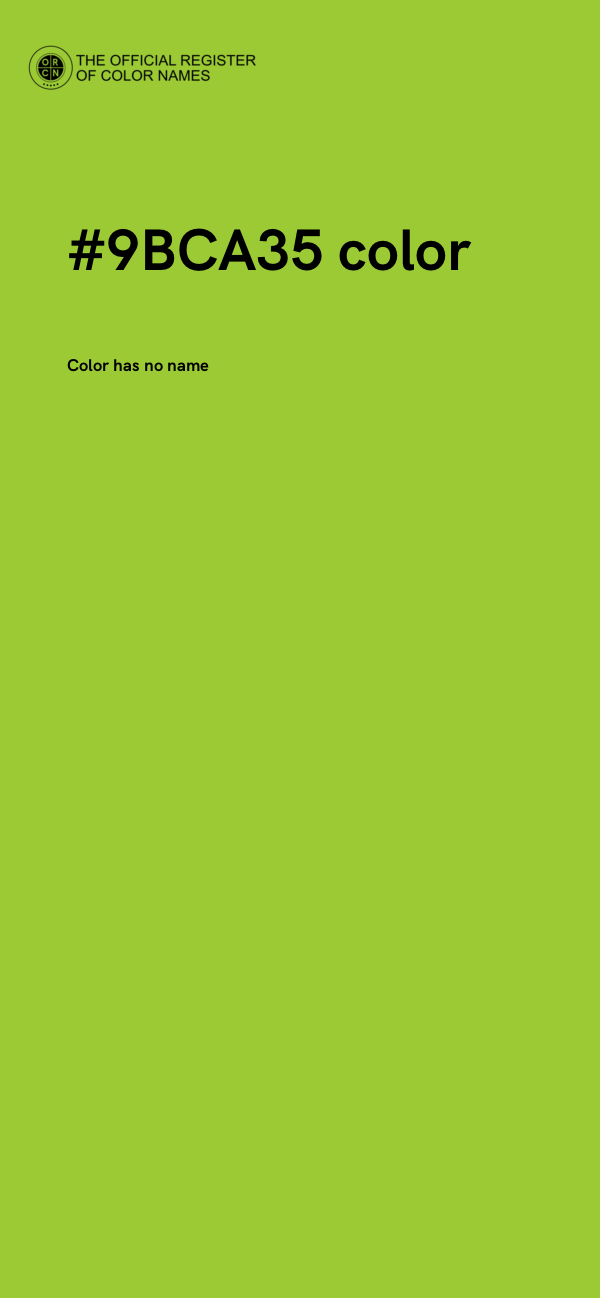 #9BCA35 color image