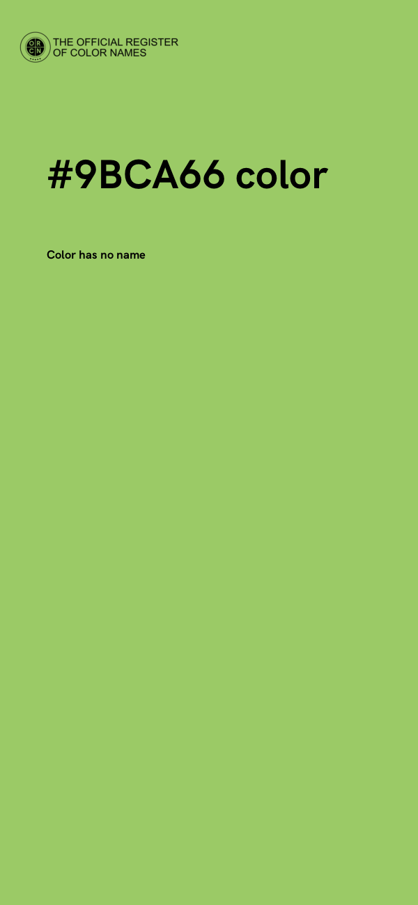 #9BCA66 color image