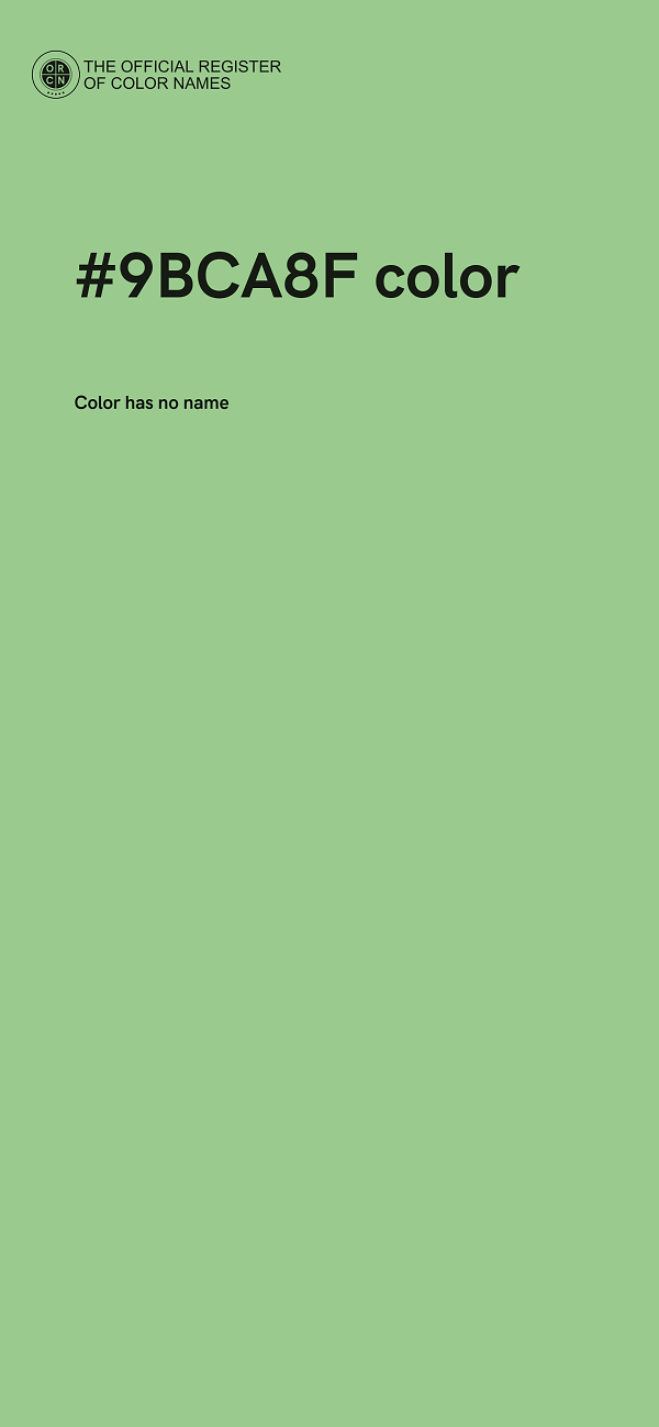 #9BCA8F color image