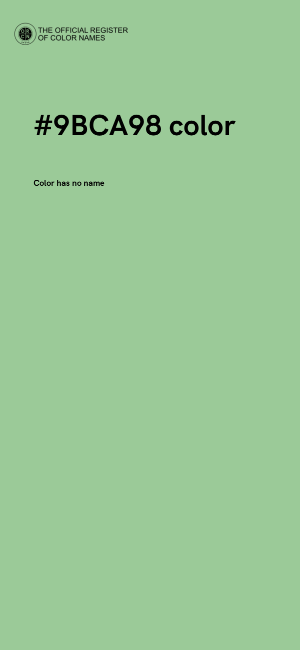 #9BCA98 color image