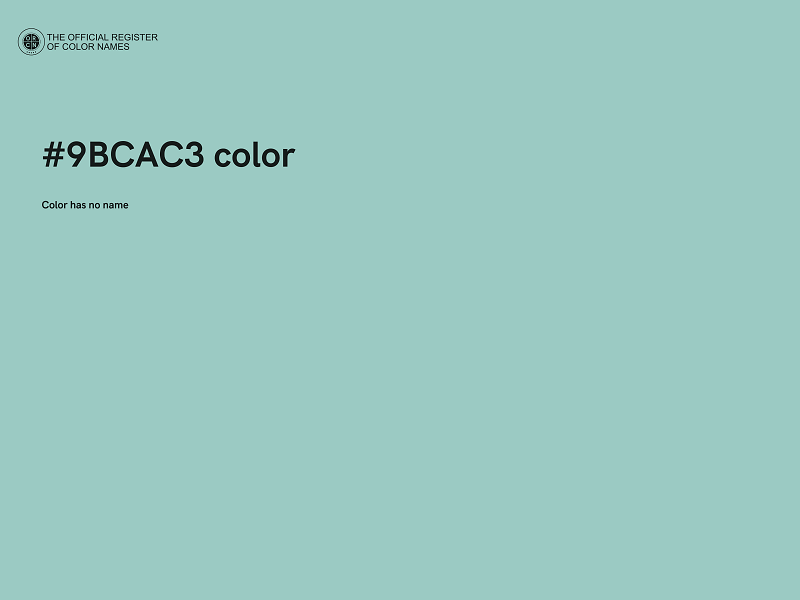 #9BCAC3 color image