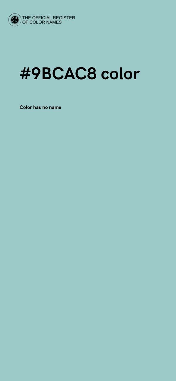 #9BCAC8 color image