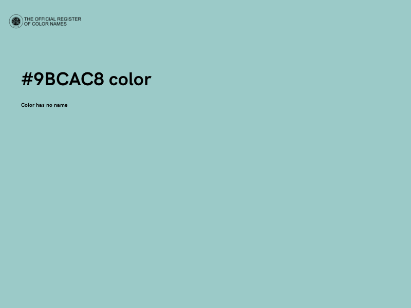 #9BCAC8 color image