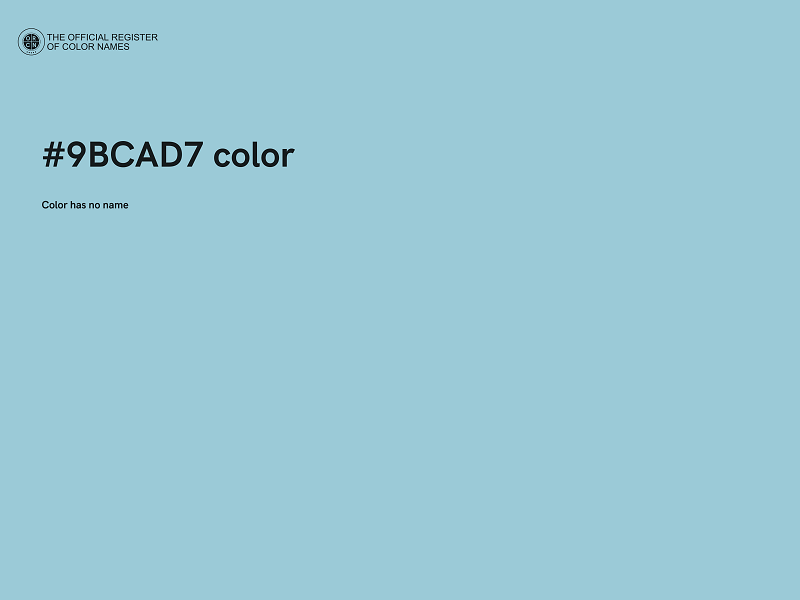 #9BCAD7 color image