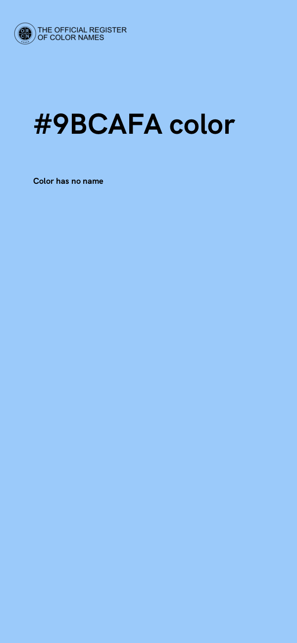 #9BCAFA color image