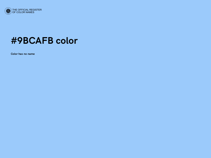 #9BCAFB color image