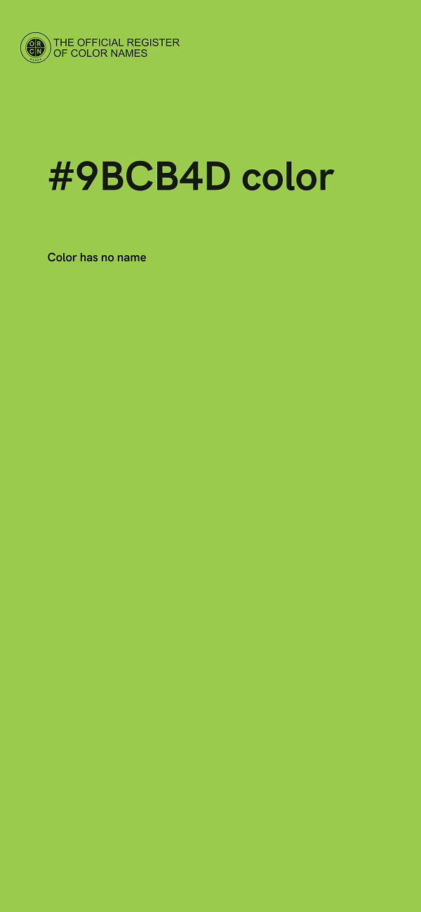 #9BCB4D color image