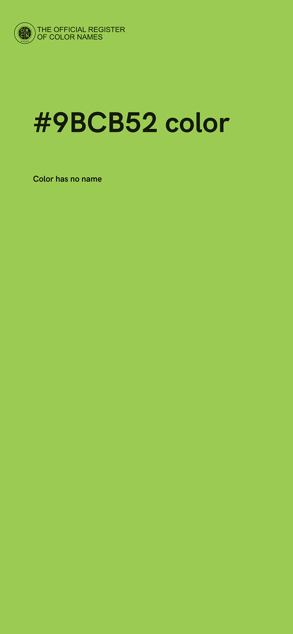 #9BCB52 color image