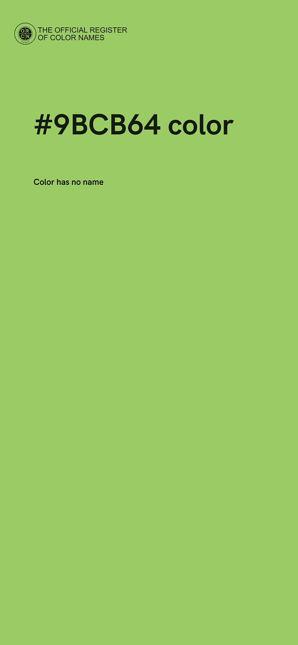 #9BCB64 color image
