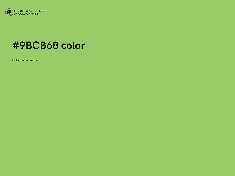 #9BCB68 color image